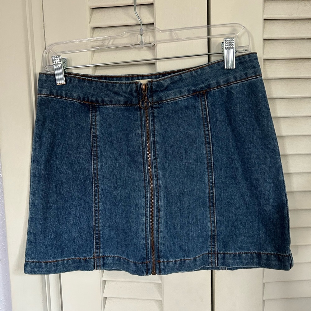 Altar’d State Demin zip-up Skirt